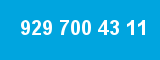 929 700 43 11